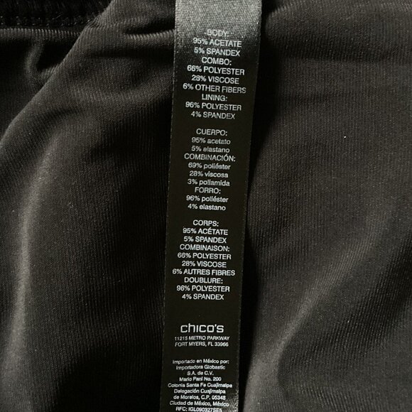 Chico's Travelers Tank Top Chain Mesh Sz 1 (M/8) Black Silver Gold 105M - Picture 10 of 10